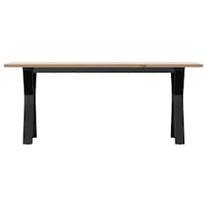 Konferenční stolek s Y rámem 110x40x45 cm borové dřevo a ocel - obrázek 4