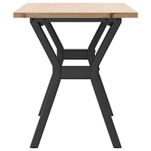 Konferenční stolek s Y rámem 110x40x45 cm borové dřevo a ocel - obrázek 5