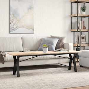 vidaXL Salontafel Y-frame 160x40x45 cm massief grenenhout en staal