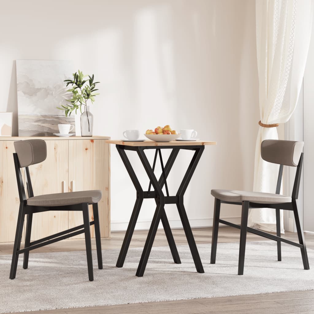 vidaXL Eettafel Y-frame 50x50x75 cm massief grenenhout en staal