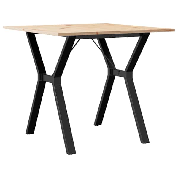 vidaXL s&ouml;&ouml;gilaud, Y-raam, 90 x 90 x 75 cm, m&auml;nnipuit ja teras