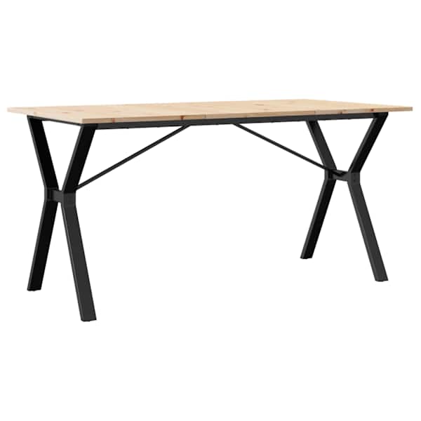 vidaXL s&ouml;&ouml;gilaud, Y-raam, 160 x 80 x 75 cm, m&auml;nnipuit ja teras