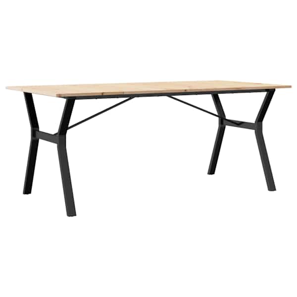 vidaXL s&ouml;&ouml;gilaud, Y-raam, 180 x 90 x 75 cm, m&auml;nnipuit ja teras
