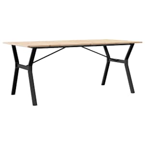 Jídelní stůl s Y rámem 180 x 90 x 75 cm borové dřevo a ocel - obrázek 2