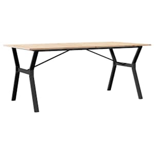 Jídelní stůl s Y rámem 180 x 90 x 75 cm borové dřevo a ocel - obrázek 6
