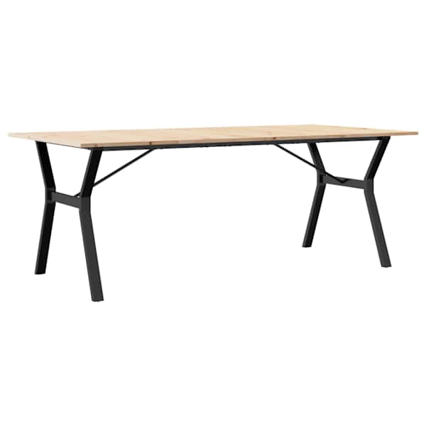 vidaXL s&ouml;&ouml;gilaud, Y-raam, 200 x 100 x 75 cm, m&auml;nnipuit ja teras