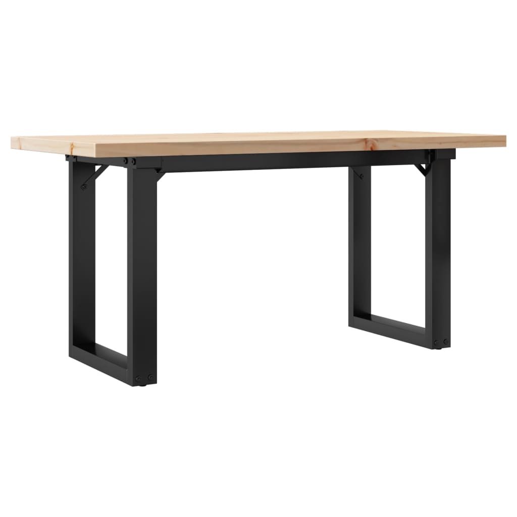 vidaXL Konferenční stolek s O rámem 90x40x45,5cm borové dřevo a ocel