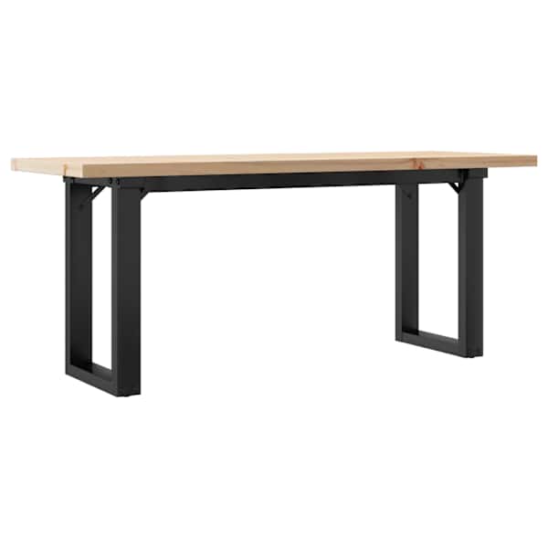 vidaXL kohvilaud, O-raam, 110 x 40 x 45,5 cm, m&auml;nnipuit ja teras