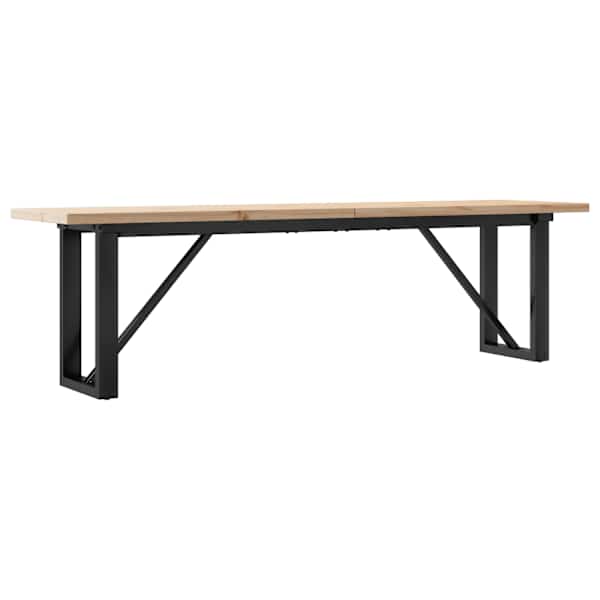 vidaXL kohvilaud, O-raam, 160 x 40 x 45,5 cm, m&auml;nnipuit ja teras