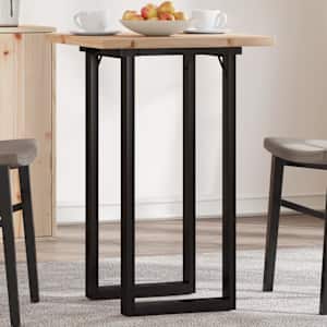 Jedilna miza O okvir 50x50x75,5 cm trdna borovina jeklo