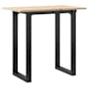 vidaXL s&ouml;&ouml;gilaud, O-raam, 80 x 50 x 75,5 cm, m&auml;nnipuit ja teras