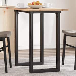 Jedilna miza O okvir 80x50x75,5 cm trdna borovina jeklo