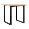 vidaXL s&ouml;&ouml;gilaud, O-raam, 80 x 80 x 75,5 cm, m&auml;nnipuit ja teras