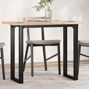 Jedilna miza O okvir 100x50x75,5 cm trdna borovina jeklo