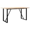 vidaXL s&ouml;&ouml;gilaud, O-raam, 140 x 80 x 75,5 cm, m&auml;nnipuit ja teras