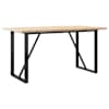 vidaXL s&ouml;&ouml;gilaud, O-raam, 160 x 80 x 75,5 cm, m&auml;nnipuit ja teras