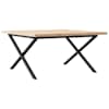 vidaXL kohvilaud, X-raam, 80 x 80 x 45,5 cm, m&auml;nnipuit ja teras
