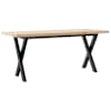 vidaXL kohvilaud, X-raam, 110 x 40 x 45,5 cm, m&auml;nnipuit ja teras
