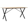 vidaXL s&ouml;&ouml;gilaud, X-raam, 140 x 80 x 75,5 cm, m&auml;nnipuit ja teras