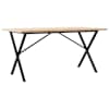 vidaXL s&ouml;&ouml;gilaud, X-raam, 160 x 80 x 75,5 cm, m&auml;nnipuit ja teras