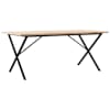 vidaXL s&ouml;&ouml;gilaud, X-raam, 180 x 90 x 75,5 cm, m&auml;nnipuit ja teras