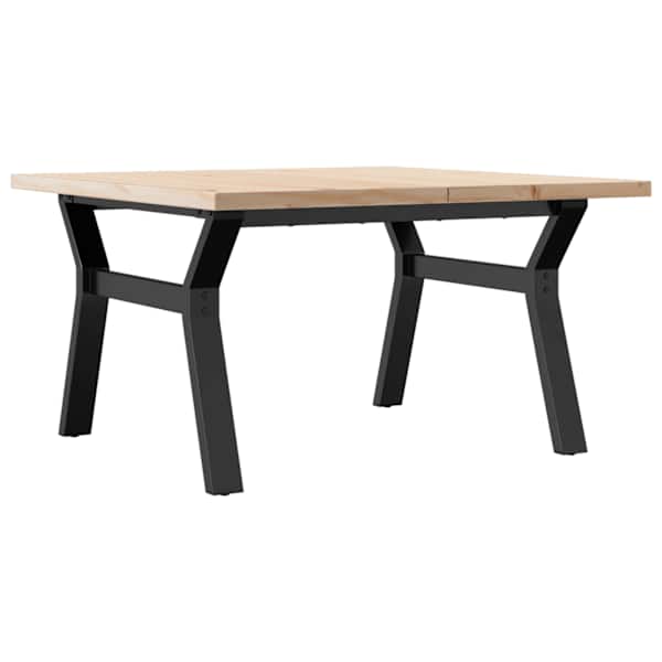 vidaXL kohvilaud, Y-raam, 80 x 80 x 45,5 cm, m&auml;nnipuit ja teras
