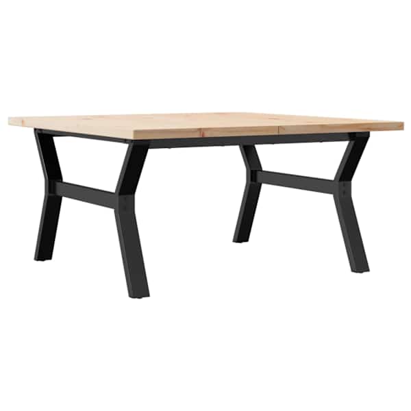 vidaXL kohvilaud, Y-raam, 90 x 90 x 45,5 cm, m&auml;nnipuit ja teras