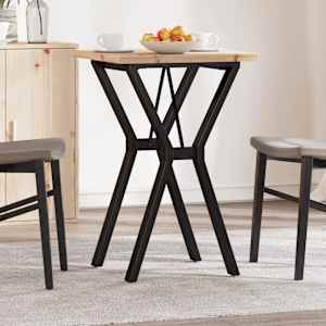 Jedilna miza Y okvir 50x50x75,5cm trdna borovina jeklo