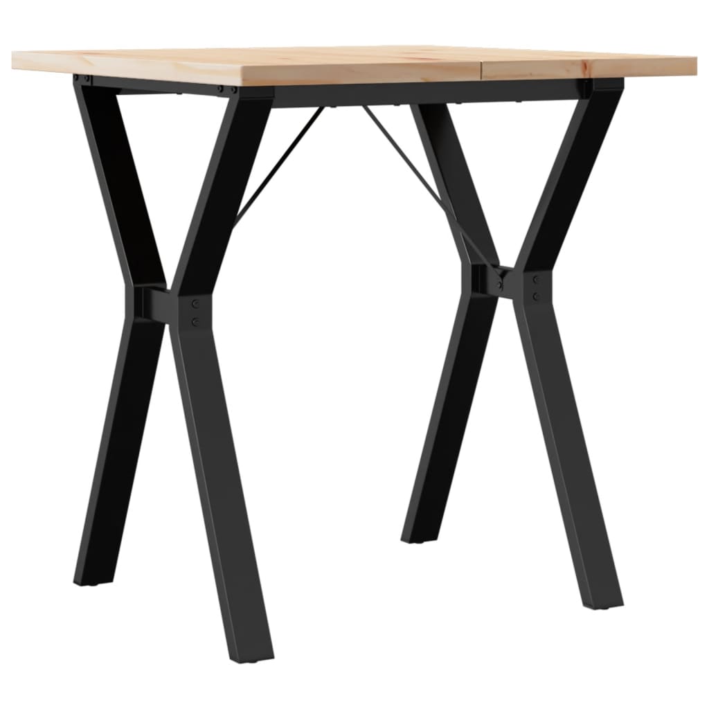 vidaXL Jídelní stůl s Y rámem 70 x 70 x 75,5 cm borové dřevo a ocel