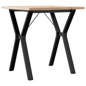 Jídelní stůl s Y rámem 70 x 70 x 75,5 cm borové dřevo a ocel - obrázek 2