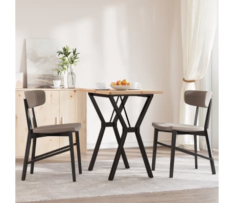 vidaXL Dining Table Y-Frame 80x50x75.5 cm Solid Wood Pine and Steel