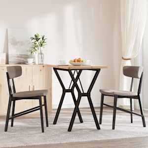 vidaXL Dining Table Y-Frame 80x50x75.5 cm Solid Wood Pine and Steel