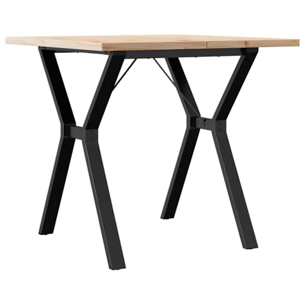 vidaXL s&ouml;&ouml;gilaud, Y-raam, 80 x 80 x 75,5 cm, m&auml;nnipuit ja teras