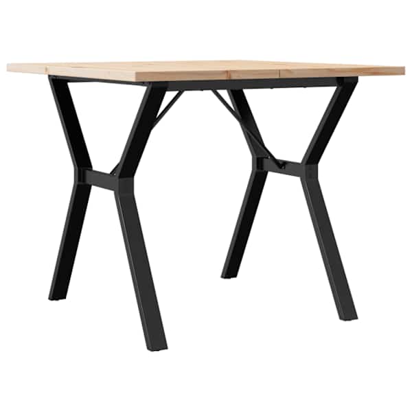 vidaXL s&ouml;&ouml;gilaud, Y-raam, 90 x 90 x 75,5 cm, m&auml;nnipuit ja teras