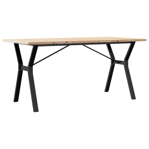 vidaXL s&ouml;&ouml;gilaud, Y-raam, 160 x 80 x 75,5 cm, m&auml;nnipuit ja teras