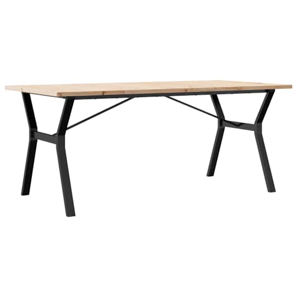 vidaXL s&ouml;&ouml;gilaud, Y-raam, 180 x 90 x 75,5 cm, m&auml;nnipuit ja teras