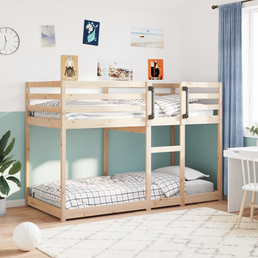 TopSellers-Bunk Bed without Mattress - Solid Wood Pine Frame Design