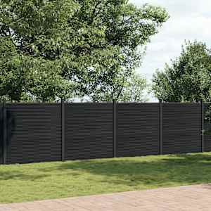 Ograjni panel siv 1218x186 cm WPC