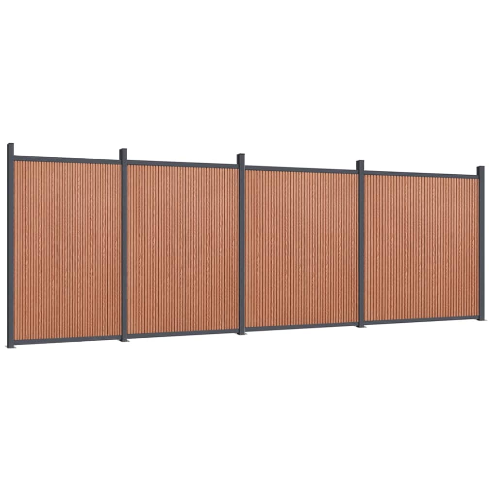 vidaXL Ograjni panel rjav 699x186 WPC