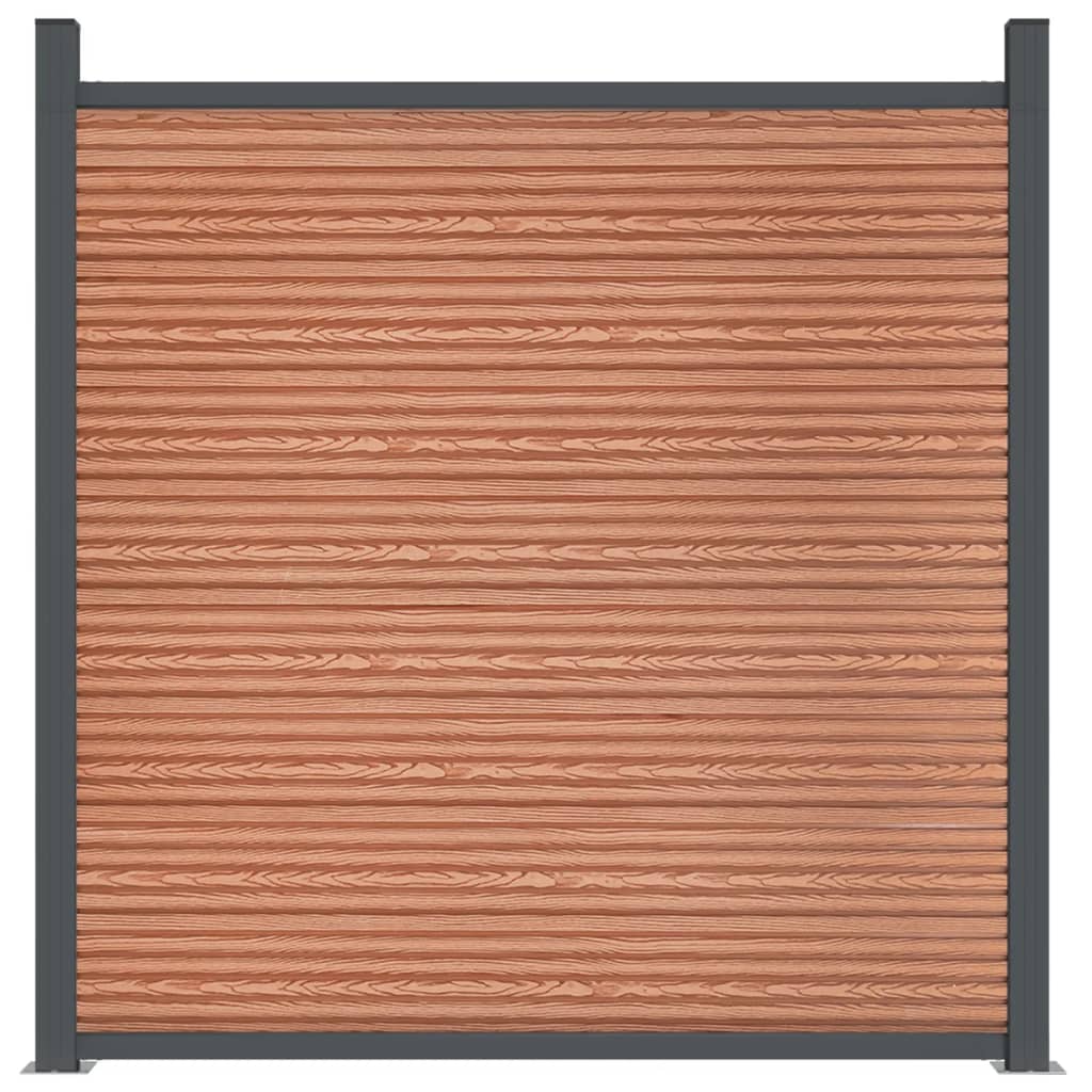  Plotový panel hnedý 699x186 cm WPC