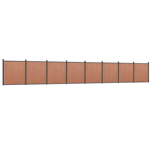 vidaXL aiapaneel, pruun, 1391 x 186 cm, WPC