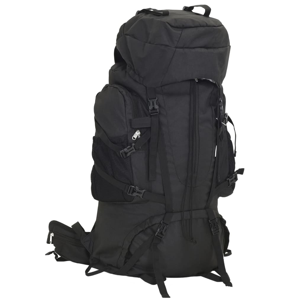 Zaino da Trekking Nero 60 L in Tessuto Oxford