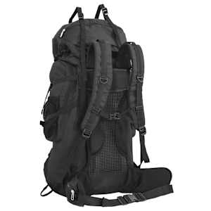 Turistický batoh černý 60 L tkanina oxford - obrázek 3