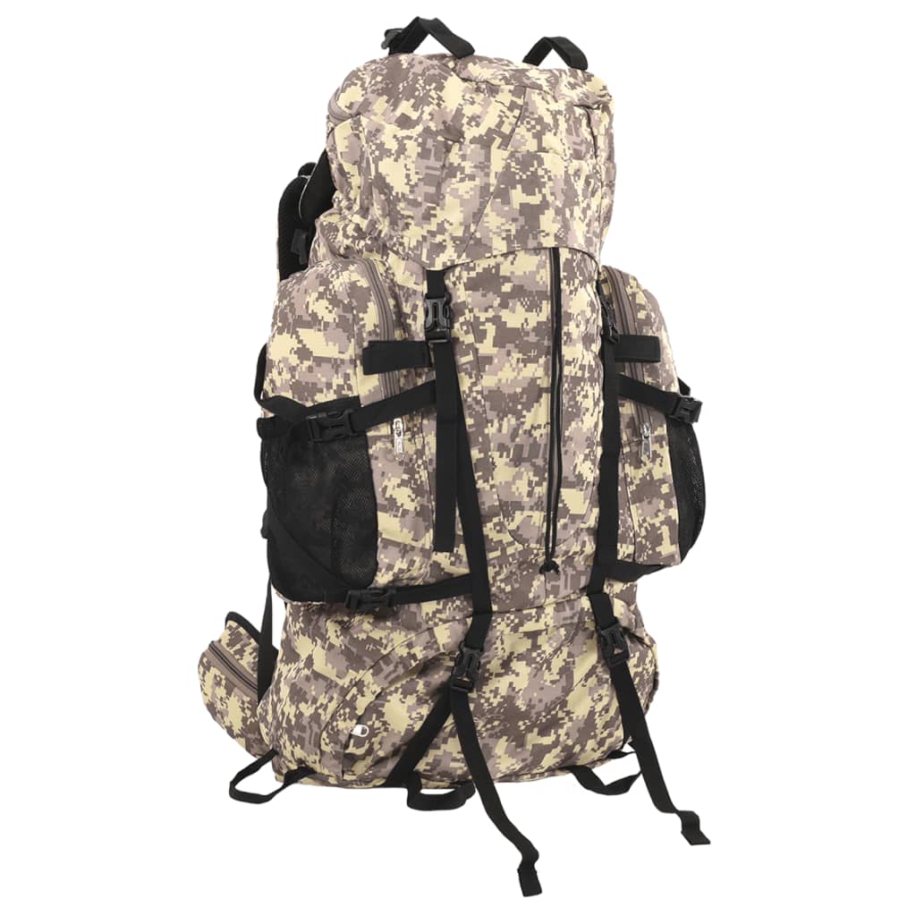 Zaino da Trekking Cammello Mimetico 60 L in Tessuto Oxford