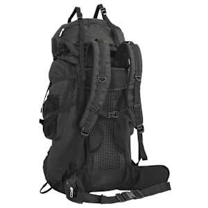Turistický batoh černý 80 L tkanina oxford - obrázek 3