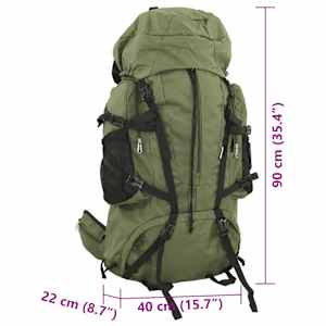 Turistický batoh armádní zelený 100 L tkanina oxford - obrázek 8