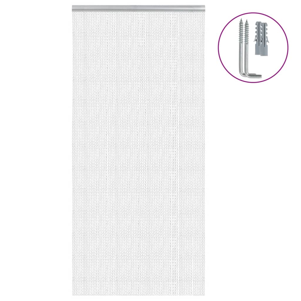 vidaXL Řetízkový dveřní závěs proti hmyzu 100 x 200 cm hliník