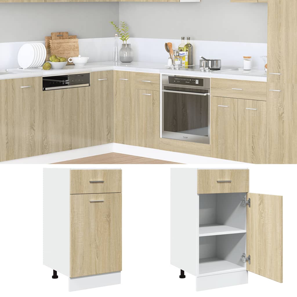 vidaXL Dulap inferior cu sertar “Lyon”, stejar Sonoma, 40x46x81,5 cm