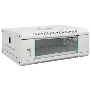 vidaXL 4U seinale paigaldatav serverikapp 19" IP20, 53 x 40 x 21 cm