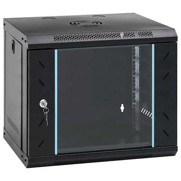 vidaXL 9U seinale kinnitatav v&otilde;rgukapp 19" IP20 53x40x45 cm